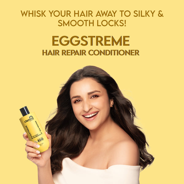 Clensta Eggstreme Hair Repair Conditioner With 1%* Silk Protein, 2nd image with parineeti chopra.