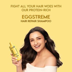 Clensta Eggstreme Hair Repair Shampoo With 1%* Silk Protein, 2nd image with parineeti chopra