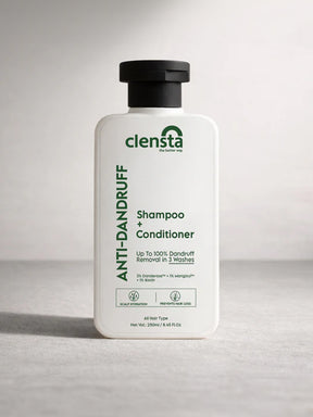 Clensta Anti-Dandruff Shampoo + Conditioner | Flake & Itch Control Hair Care