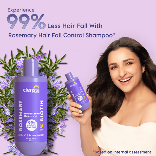 Clensta Rosemary Hair Fall Control Shampoo with 1% Biotin, 3rd image with pareeneti chopra
