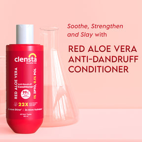 Clensta Red Aloe Vera Anti-Dandruff Conditioner With 1% ZPTO & 0.1% POL 2nd image.