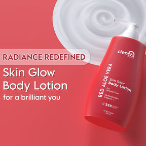 Clensta Red Aloe Vera Skin Glow Body Lotion Enriched With 2% Niacinamide & Vitamin C (Pack of 2) 3rd image.