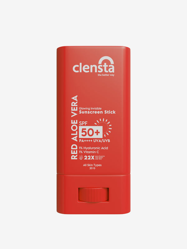 Red Aloe Vera Sun Stick With 1% Hyaluronic Acid & 1% Vitamin C