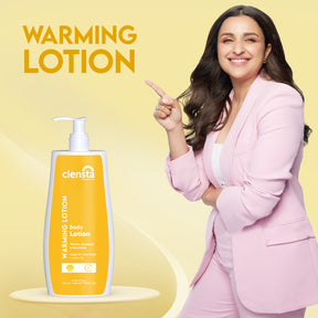 Clensta Warming Body Lotion 2nd image with Parineeti Chopra.