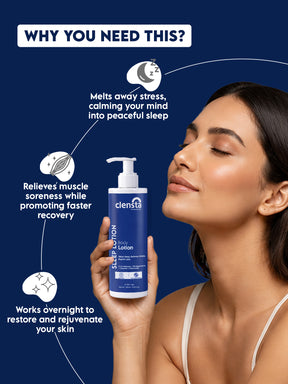 Clensta Sleep Body Lotion with Melatonin & Magnesium | For Deep, Restful Sleep pack of 2