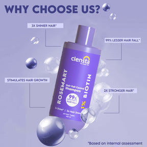 Clensta Rosemary Hair Fall Control Shampoo with 1% Biotin, 4th image of benefits 