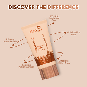 Clensta Vitamin C Daily Glow Lumi Cream | 1% Hyaluronic Acid 3rd image of benefits.
