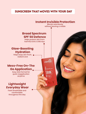 Red Aloe Vera Sun Stick With 1% Hyaluronic Acid & 1% Vitamin C