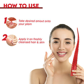 Red Aloe Vera Multipurpose Gel With 1% Niacinamide (Pack of 3) 5th image of how to use.