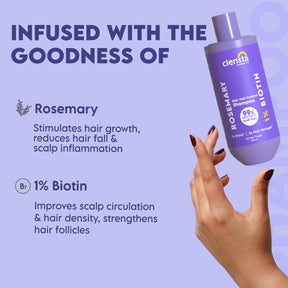 Clensta Rosemary Hair Fall Control Shampoo with 1% Biotin, 5th image of ingredients.