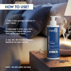 Clensta Sleep Body Lotion with Melatonin & Magnesium | For Deep, Restful Sleep