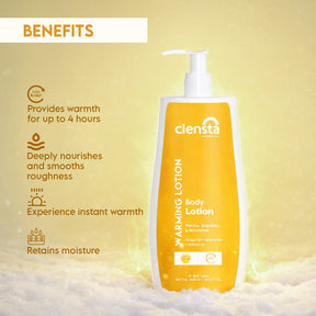 Clensta Warming Body Lotion With Ginger Oil, Shea Butter, and  Saffron Oil, 3rd image of how to use.