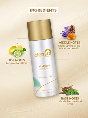 Clensta Deodorant (Milan, Rome, Barcelona, Madrid) (Pack of 4)