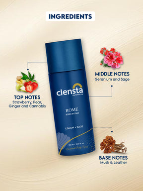 Clensta Deodorant (Milan, Rome, Barcelona, Madrid) (Pack of 4)