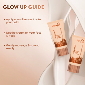 Clensta Vitamin C Daily Glow Lumi Cream | 1% Hyaluronic Acid 5th image of how to use.