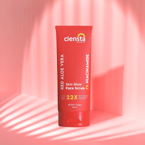 Clensta Red Aloe Vera Skin Glow Face Scrub With 1% Niacinamide front image