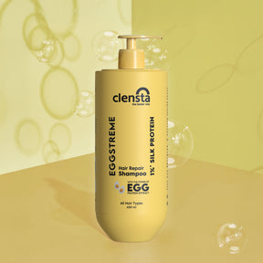 Clensta Eggstreme Hair Repair Shampoo front image.