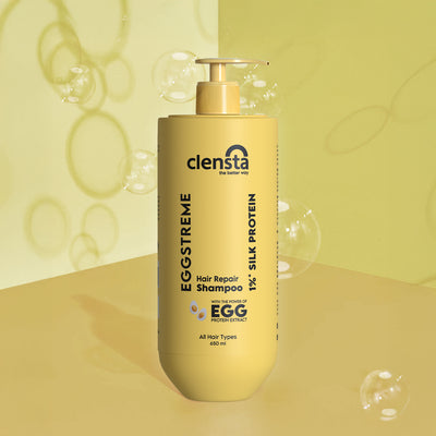Clensta Eggstreme Hair Repair Shampoo front image.