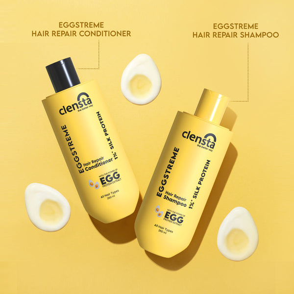 Clensta Eggstreme Hair Repair Shampoo & conditioner With 1%* Silk Protein, 6th image