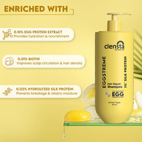 Clensta Eggstreme Hair Repair Shampoo 4th image of ingredients.