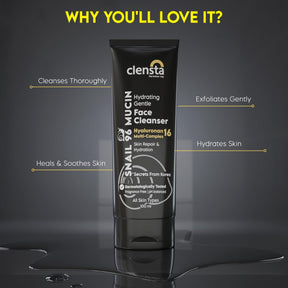 Clensta Snail 96 Mucin Hydrating Gentle Face Cleanser 4th image of benefits.