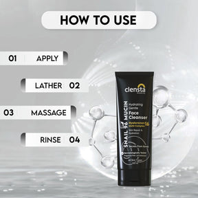 Clensta Snail 96 Mucin Hydrating Gentle Face Cleanser 5th image of how to use.
