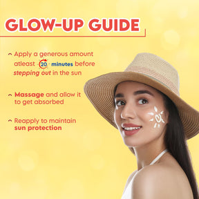 Clensta Red Aloe Vera Ultra Matte Sunscreen with 1% Hyaluronic Acid and SPF 50 PA++++ UVA/UVB 4th image of how to use.