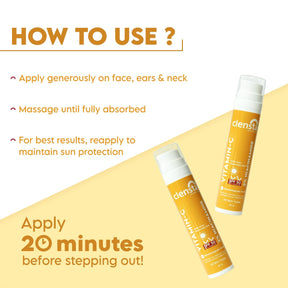 Clensta Vitamin C Daily Glow Sunscreen Gel SPF 50 PA++++ UVA/UVB With 2% Niacinamide, 4th image of how to use.