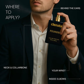 Clensta Founder Eau De Parfum 4th image where to apply.