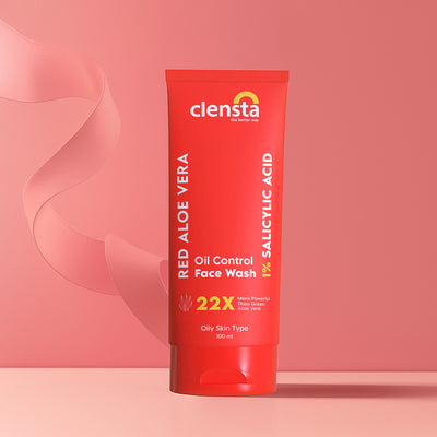 Red Aloe Vera Oil Control Face Wash With 1% Salicylic Acid, front image