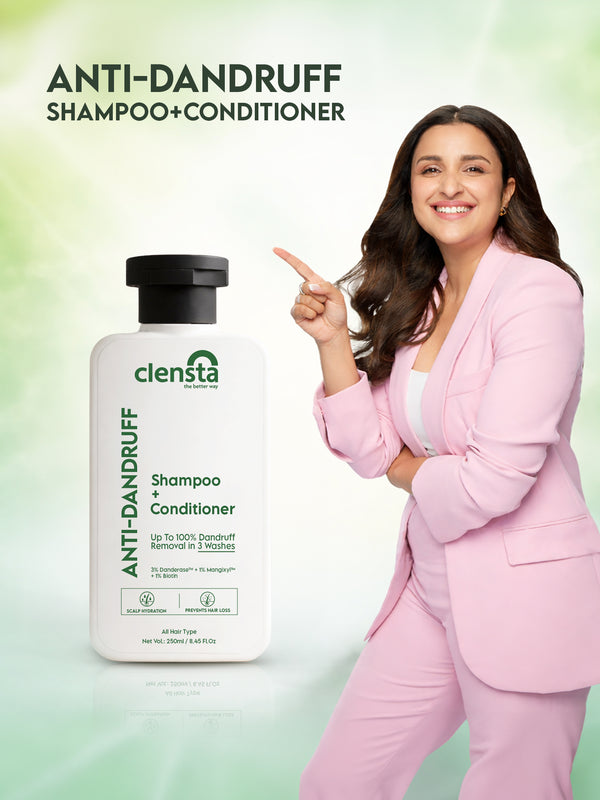 Clensta Anti-Dandruff Shampoo + Conditioner | Flake & Itch Control Hair Care