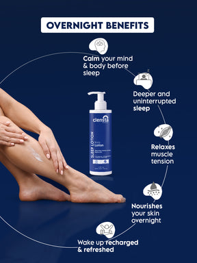 Clensta Sleep Body Lotion with Melatonin & Magnesium | For Deep, Restful Sleep pack of 2