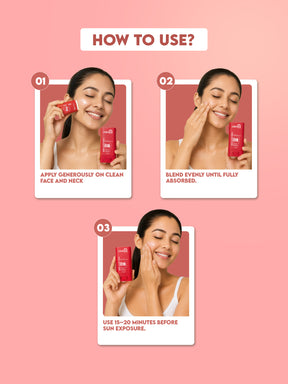 Red Aloe Vera Sun Stick With 1% Hyaluronic Acid & 1% Vitamin C