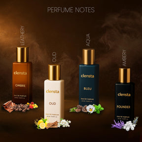 Clensta Luxury Eau De Parfum Mini (Pack of 4) Gift Set 3rd perfume notes
