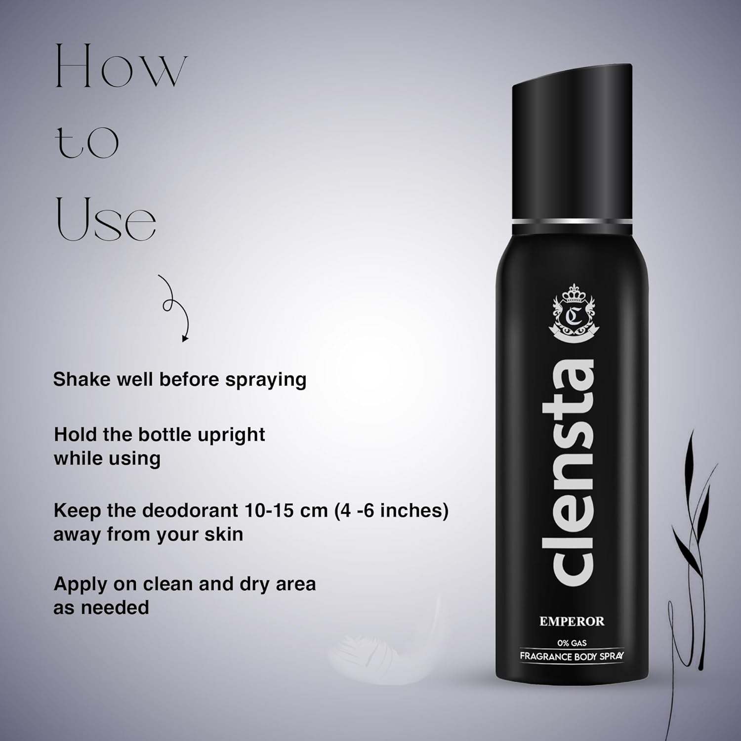 Clensta Emperor 0% Gas Fragrance Body Spray | Inspired by the Citrus Musky Accords of Boss Bottled by Hugo Boss | For Men | 150ml