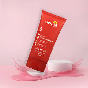 Clensta Red Aloe Vera Skin Glow Face Moisturizer With Red Aloe Vera, 1% Glutathione & 1% Vitamin C, front image