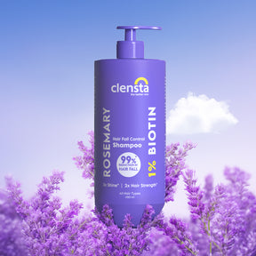 Clensta Rosemary Hair Fall Control Shampoo with Rosemary & Biotin for Reducing Hair Loss front image.