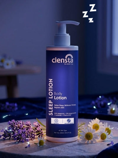 Clensta Sleep Body Lotion with Melatonin & Magnesium | For Deep, Restful Sleep