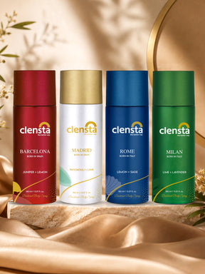 Clensta Deodorant (Milan, Rome, Barcelona, Madrid) (Pack of 4)