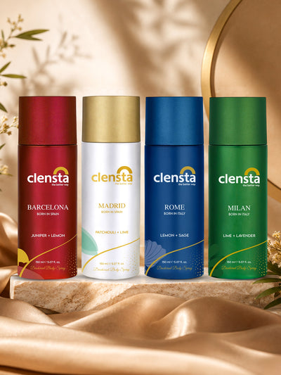 Clensta Deodorant (Milan, Rome, Barcelona, Madrid) (Pack of 4)