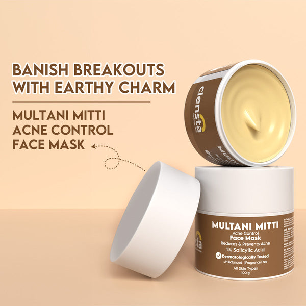Multani Mitti Acne Control Face Mask With 1% Salicylic Acid
