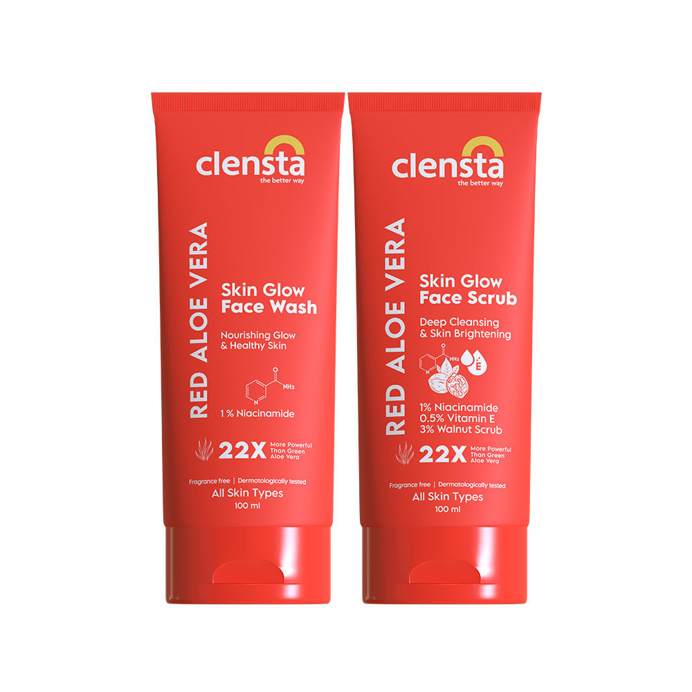 Skin Glow Kit- Red Aloe Vera ( Face wash & Face Scrub)