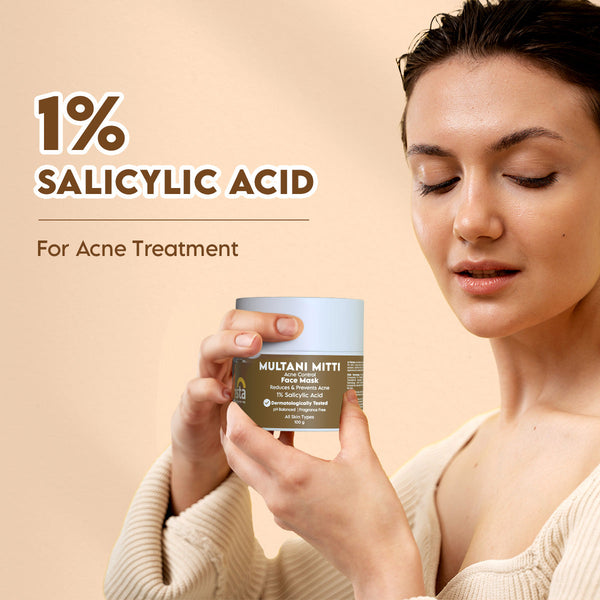 Clensta Multani Mitti Face Wash & Mask With 1% Salicylic Acid