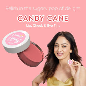 Clensta Lush & Blush Lip, Cheek & Eye Tint Candy Cane 02 With Vitamin E & Castor Oil 2nd image of Sandeepa Dhar. 