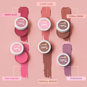 Clensta Lush & Blush Lip, Cheek & Eye Tint Coral Crush 06 With Vitamin E & Castor Oil 6th image of variations. 