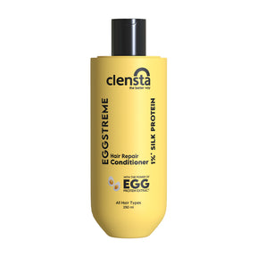 Clensta Eggstreme Hair Repair Conditioner With 1%* Silk Protein, 8th image with white background.