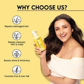 Clensta Eggstreme Repair Hair Conditioner With 0.10% Egg Protein Extract, 0.02% Hydrolyzed Silk Protein, 0.01% Biotin 2nd image of benefits.