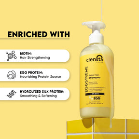 Clensta Eggstreme Repair Hair Shampoo 2nd image of ingredients.