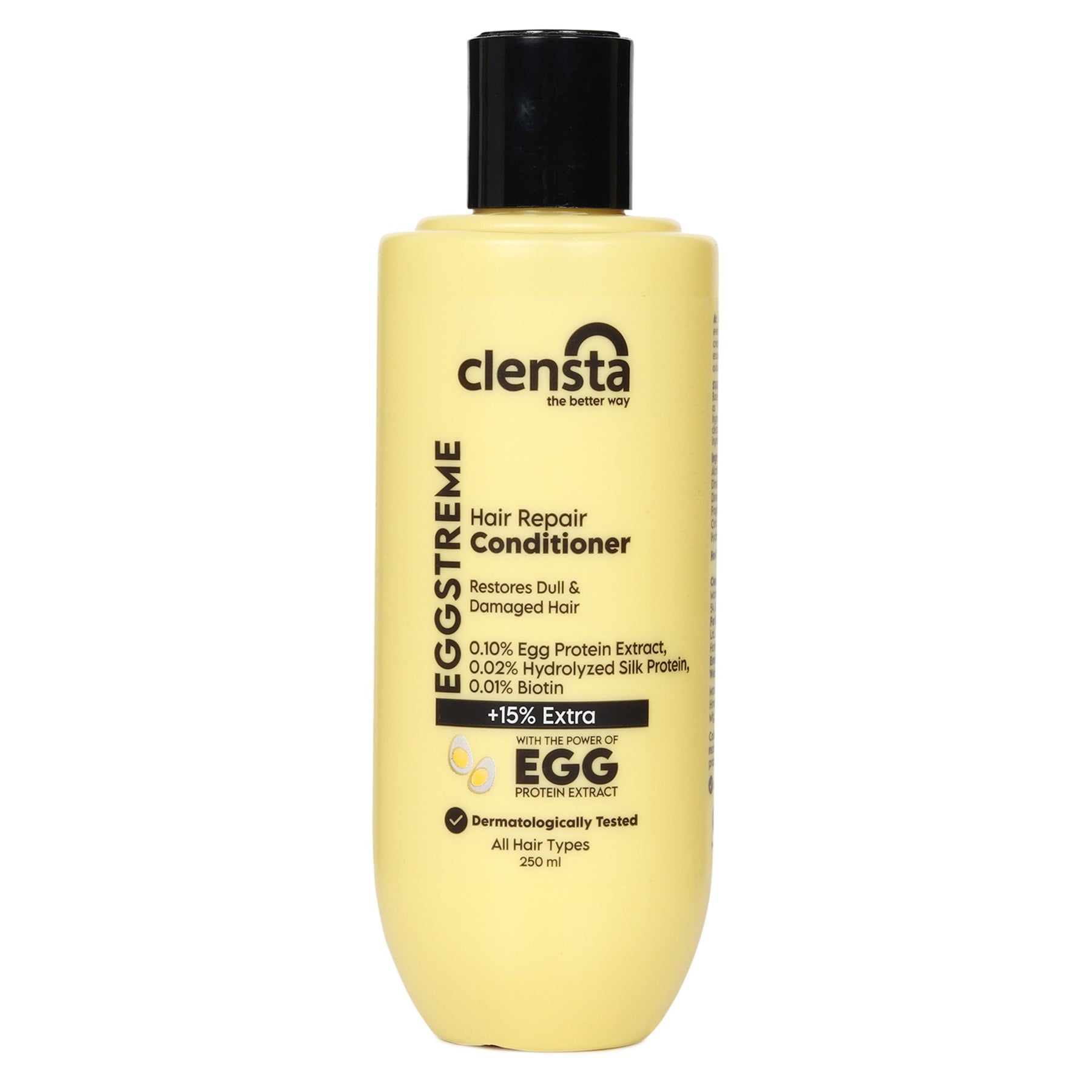 Eggstreme Hair Repair Conditioner with 0.10% Egg Protein Extract, 0.02% Hydrolyzed Silk Protein, 0.01% Biotin