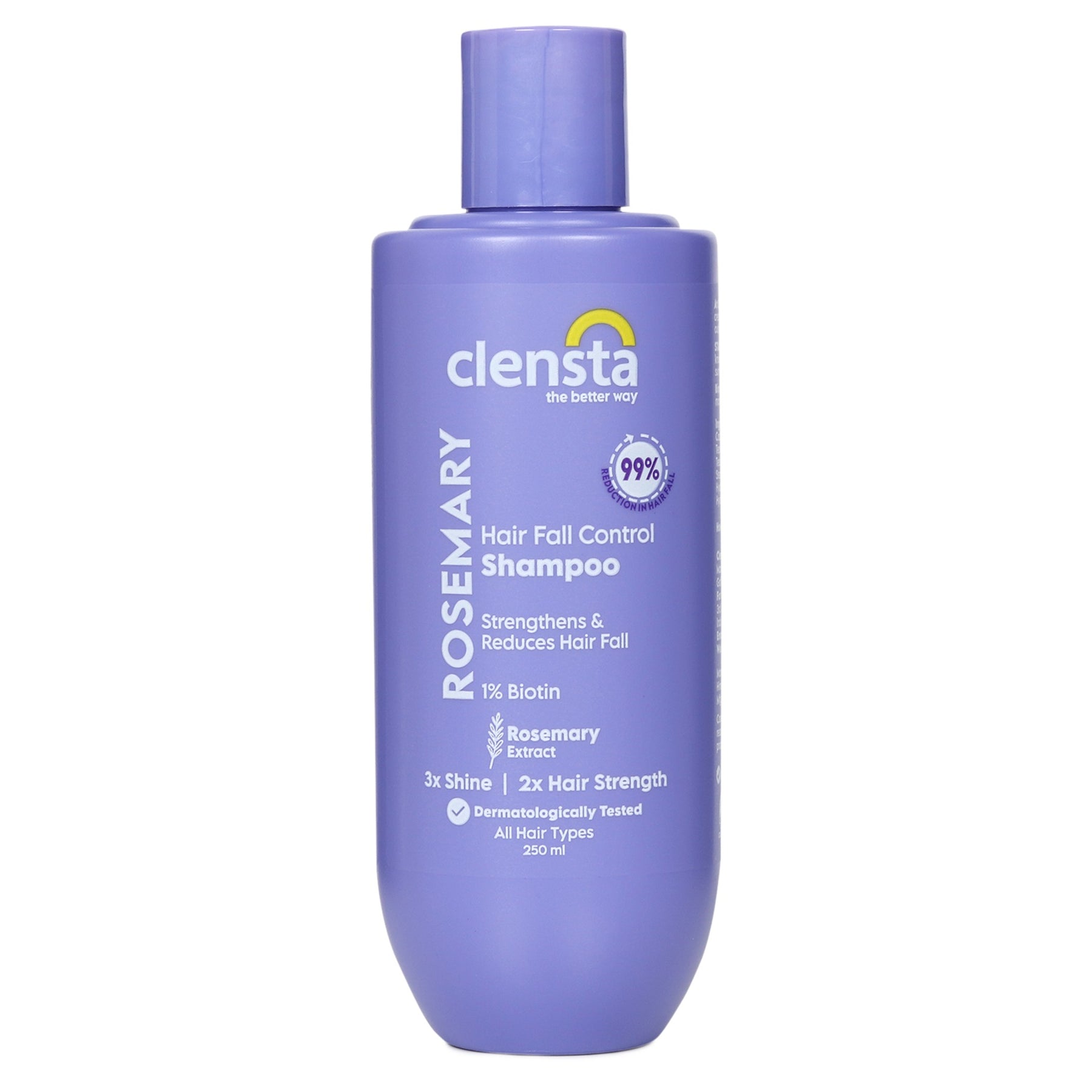Rosemary Hair Fall Control Shampoo with 1% Biotin for Stronger Hair & Reduced Hair Fall